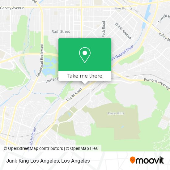 Mapa de Junk King Los Angeles