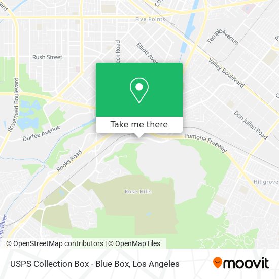 USPS Collection Box - Blue Box map