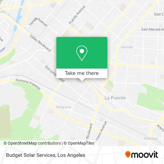 Mapa de Budget Solar Services