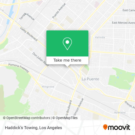 Haddick's Towing map