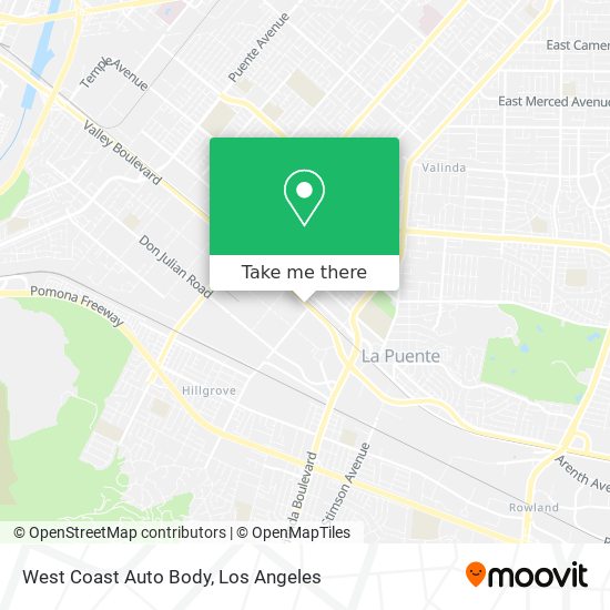 West Coast Auto Body map