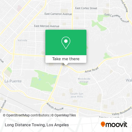 Long Distance Towing map