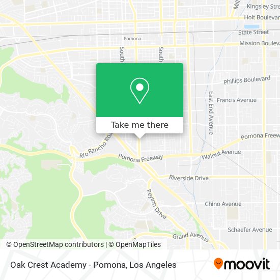 Mapa de Oak Crest Academy - Pomona