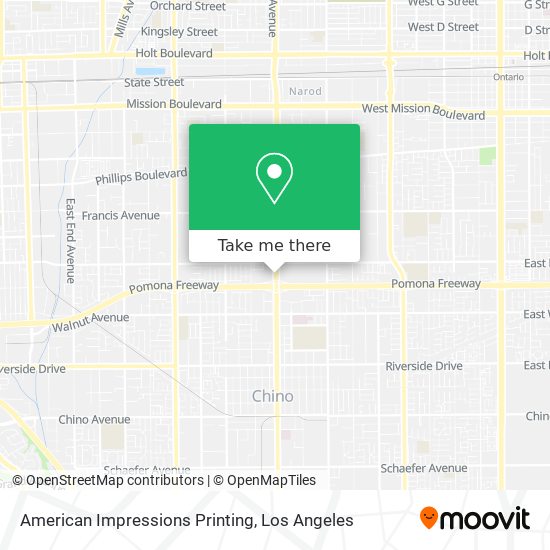 American Impressions Printing map