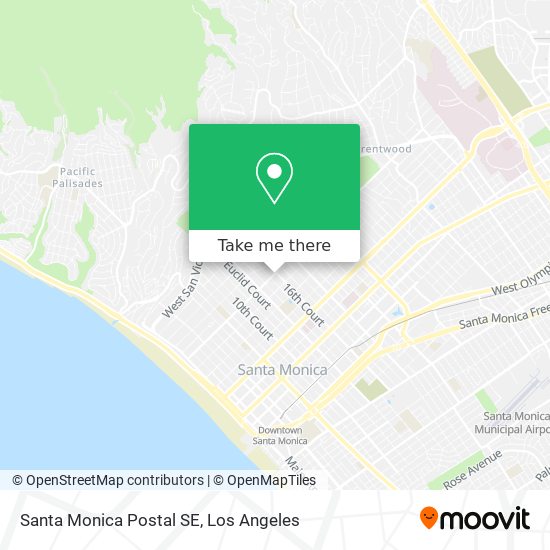 Mapa de Santa Monica Postal SE