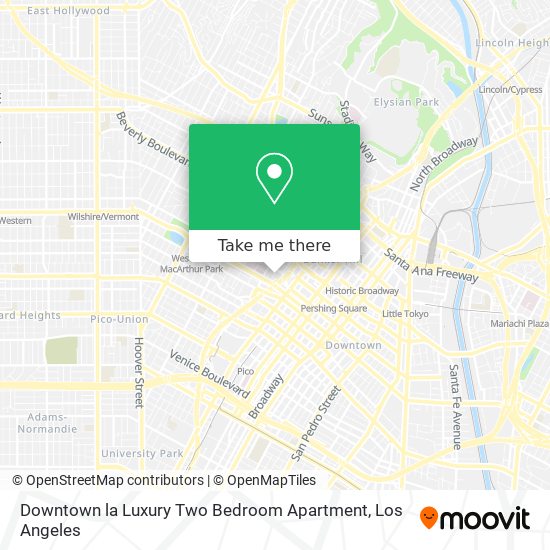 Downtown la Luxury Two Bedroom Apartment map