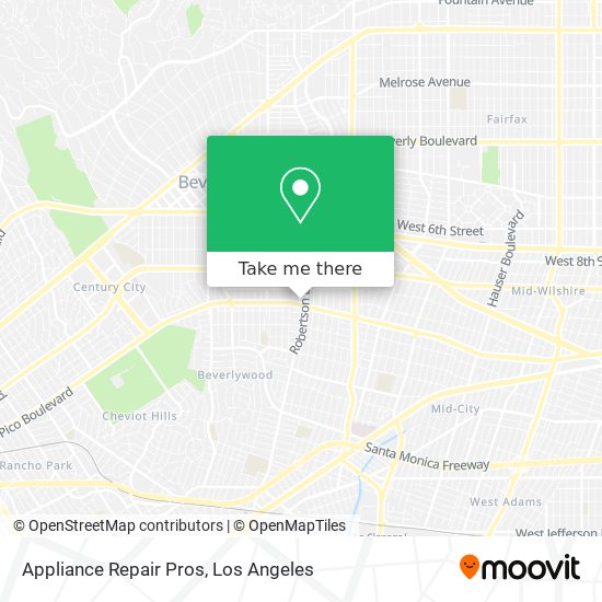 Appliance Repair Pros map