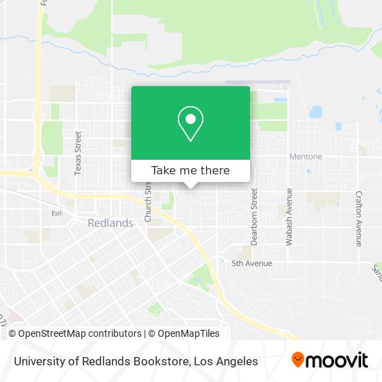 University of Redlands Bookstore map