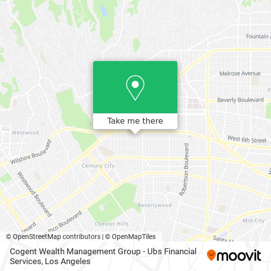 Mapa de Cogent Wealth Management Group - Ubs Financial Services