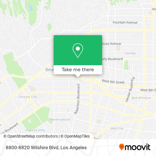 8800-8820 Wilshire Blvd map