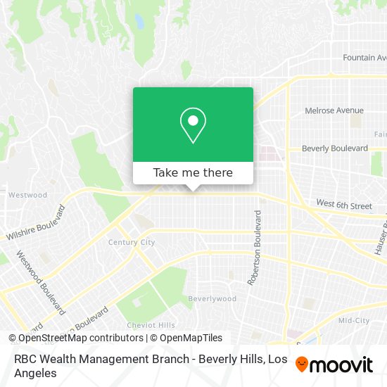 Mapa de RBC Wealth Management Branch - Beverly Hills