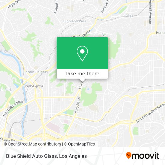 Blue Shield Auto Glass map