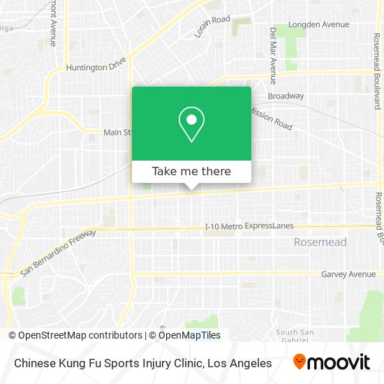 Chinese Kung Fu Sports Injury Clinic map