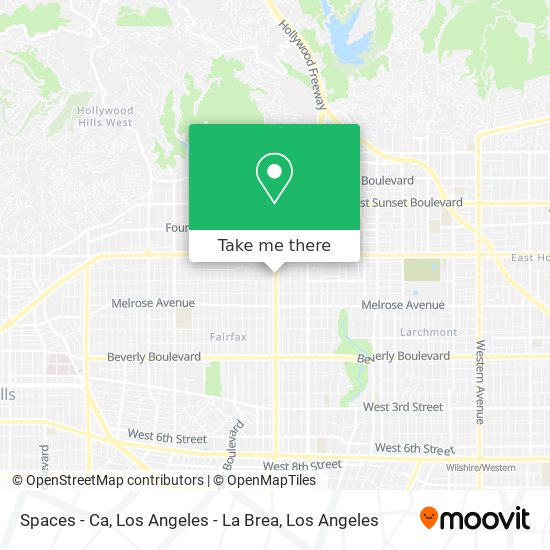 Spaces - Ca, Los Angeles - La Brea map