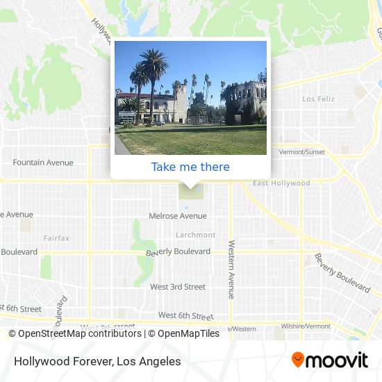 Mapa de Hollywood Forever