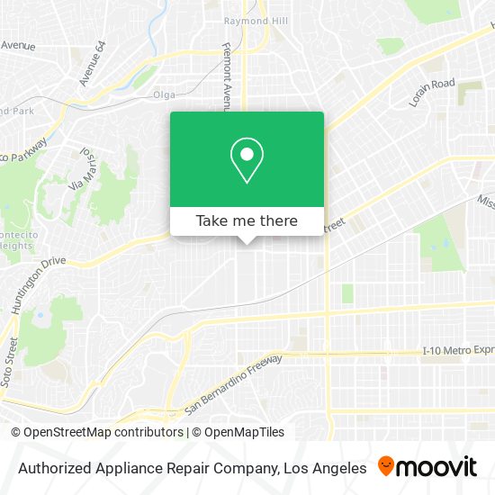 Authorized Appliance Repair Company map