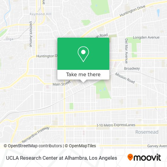 UCLA Research Center at Alhambra map