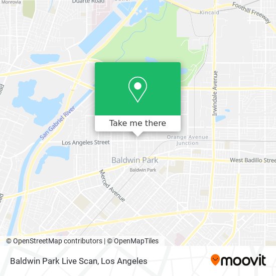 Mapa de Baldwin Park Live Scan