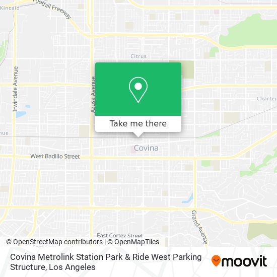 Covina Metrolink Station Park & Ride West Parking Structure map