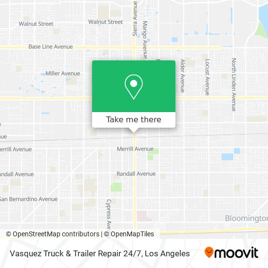 Vasquez Truck & Trailer Repair 24 / 7 map