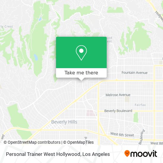 Personal Trainer West Hollywood map