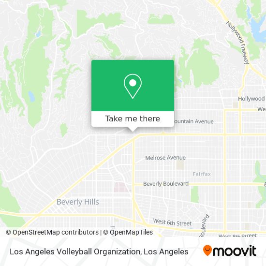 Mapa de Los Angeles Volleyball Organization