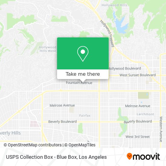 Mapa de USPS Collection Box - Blue Box