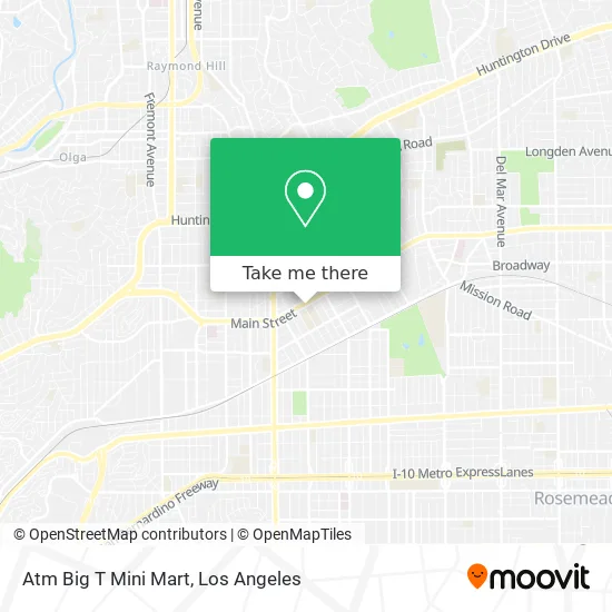 Mapa de Atm Big T Mini Mart