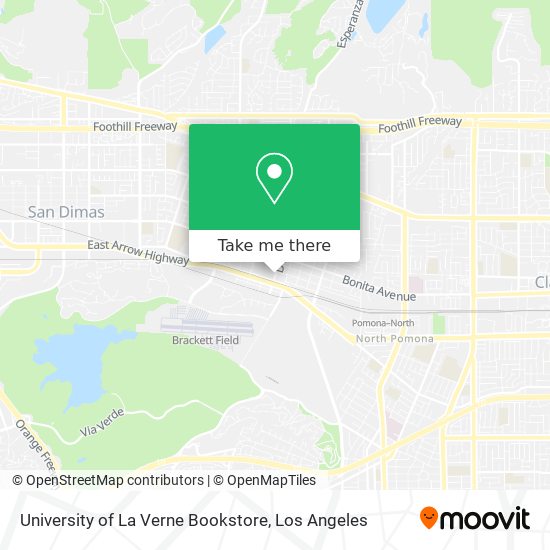 Mapa de University of La Verne Bookstore