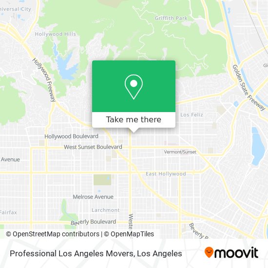 Mapa de Professional Los Angeles Movers