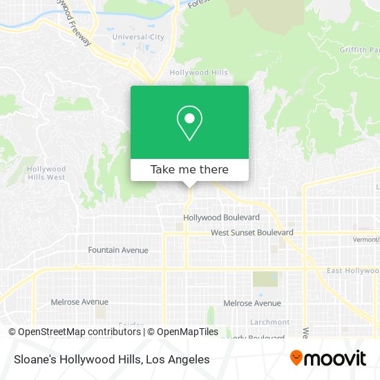 Sloane's Hollywood Hills map