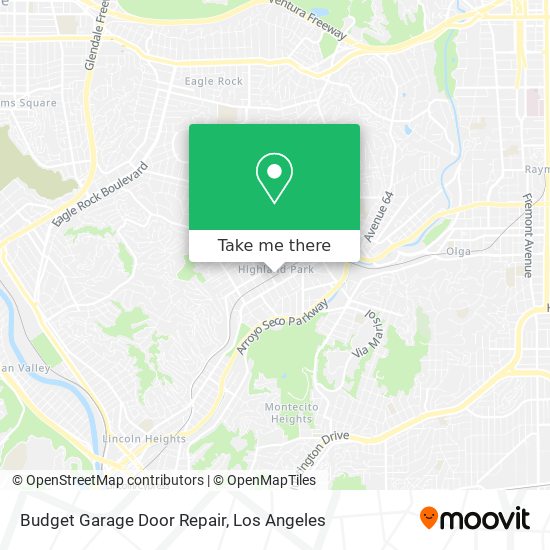 Mapa de Budget Garage Door Repair