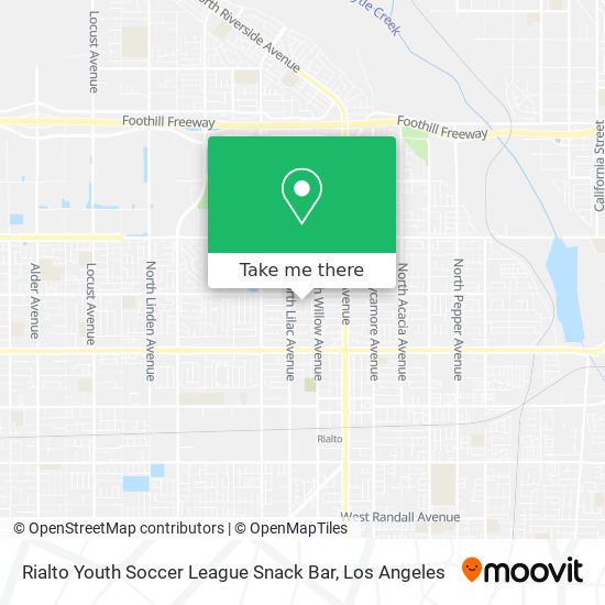 Rialto Youth Soccer League Snack Bar map