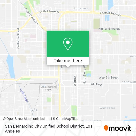 Mapa de San Bernardino City Unified School District