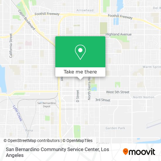 Mapa de San Bernardino Community Service Center