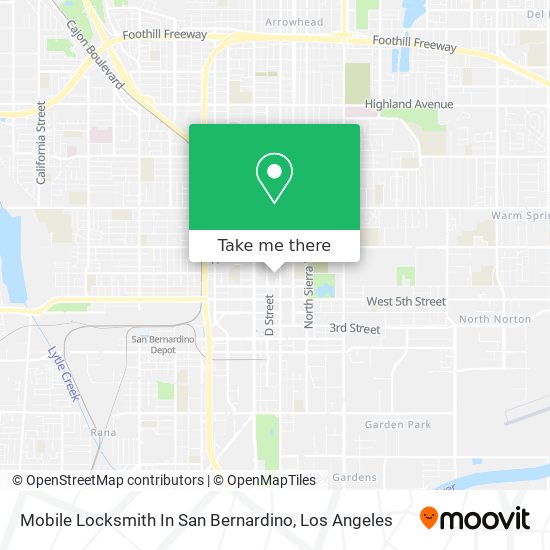 Mapa de Mobile Locksmith In San Bernardino
