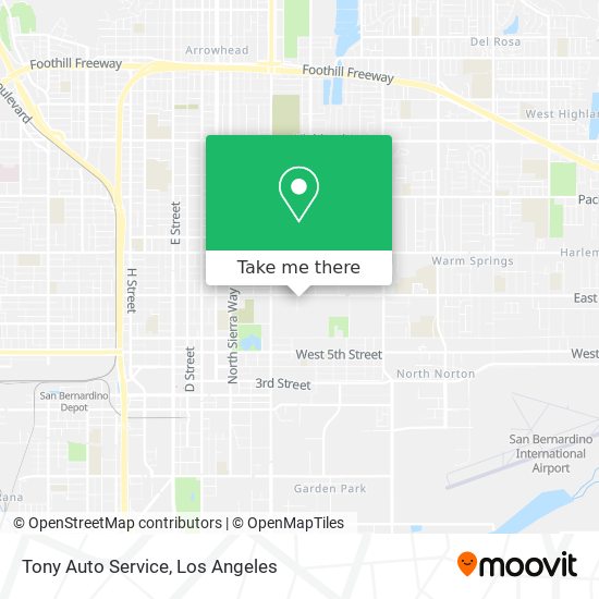 Mapa de Tony Auto Service