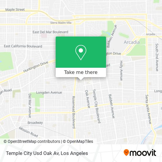 Temple City Usd Oak Av map