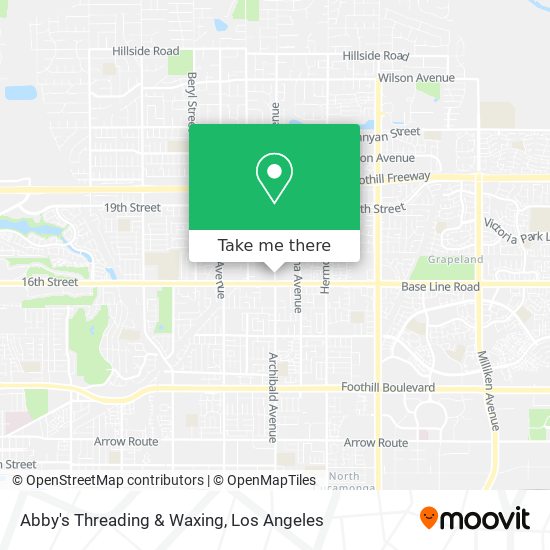 Abby's Threading & Waxing map