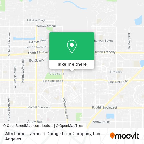 Mapa de Alta Loma Overhead Garage Door Company