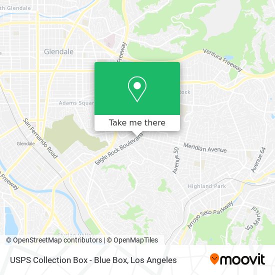 USPS Collection Box - Blue Box map