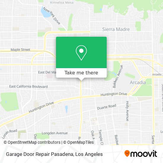 Mapa de Garage Door Repair Pasadena