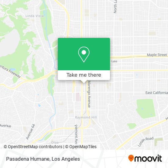 Mapa de Pasadena Humane