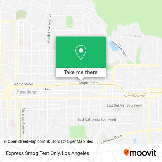 Express Smog Test Only map