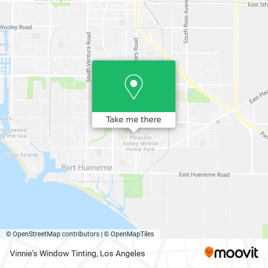 Vinnie's Window Tinting map