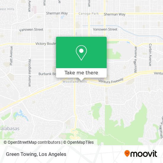 Green Towing map