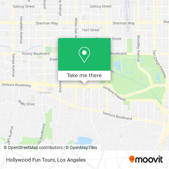 Hollywood Fun Tours map