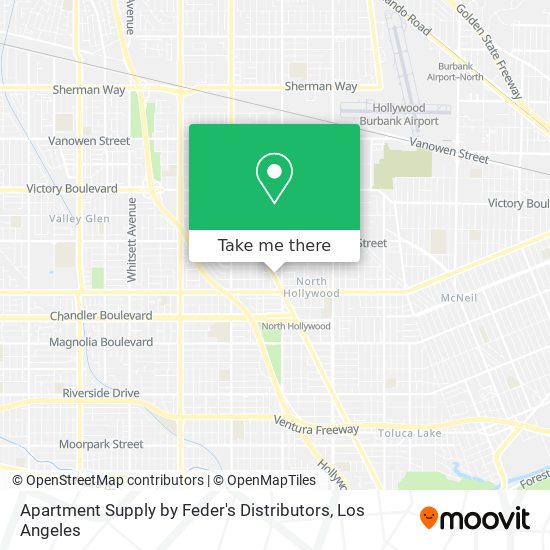 Apartment Supply by Feder's Distributors map