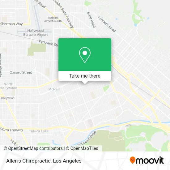 Allen's Chiropractic map