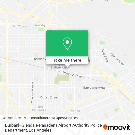 Mapa de Burbank-Glendale-Pasadena Airport Authority Police Department